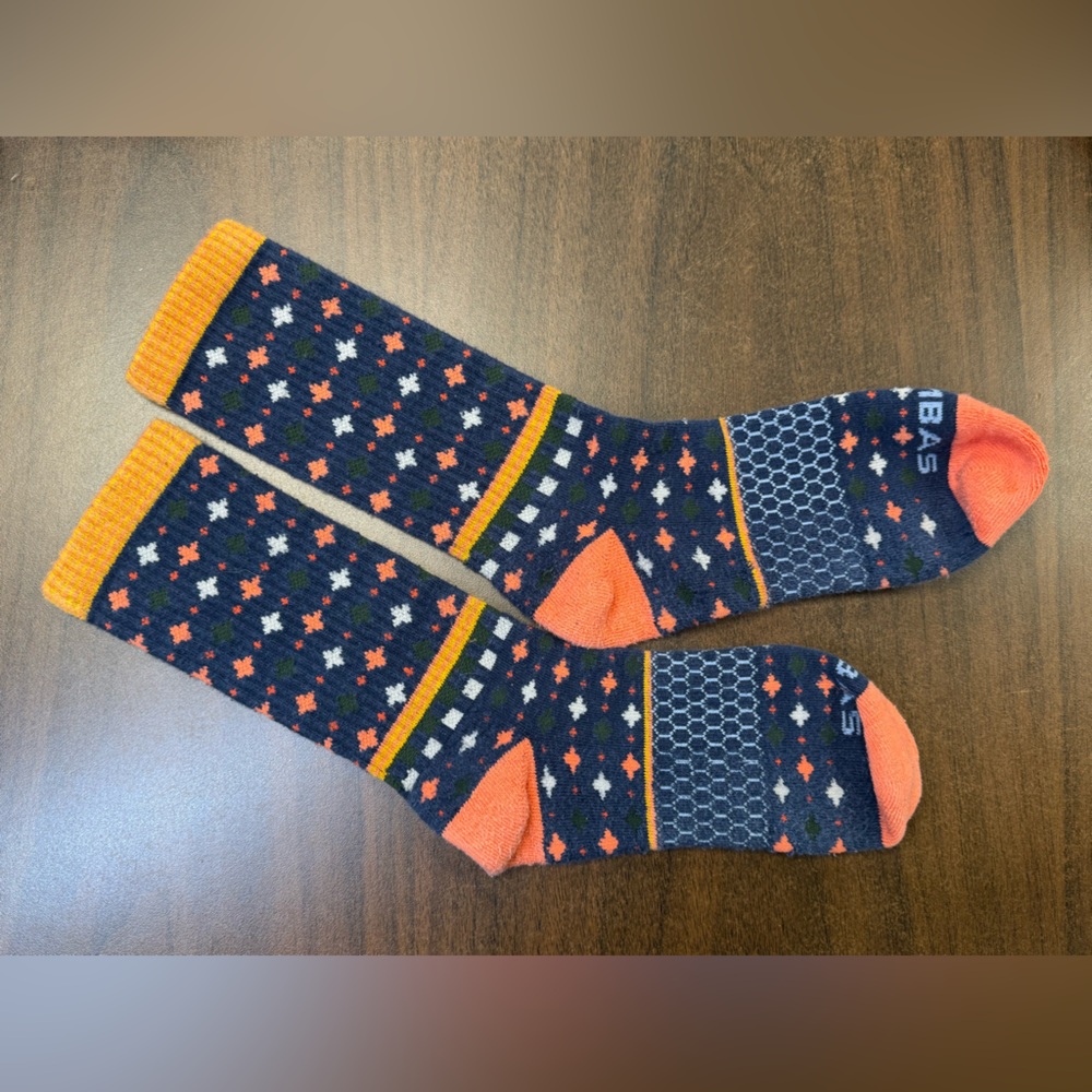 Bombas Blue and Orange Socks Vibrant Hosiery Accessories